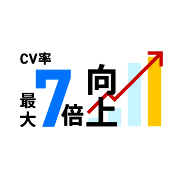 CV率 最大7倍向上